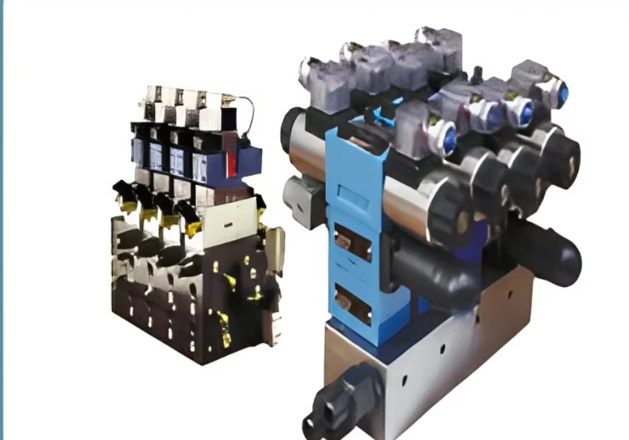 Multi-station valve stack with manifold block