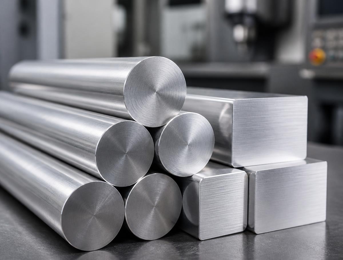 Aluminium bar stock and machined aluminium components