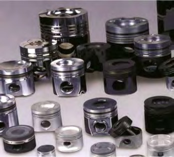 Machined cast iron pistons and cylinder liners
