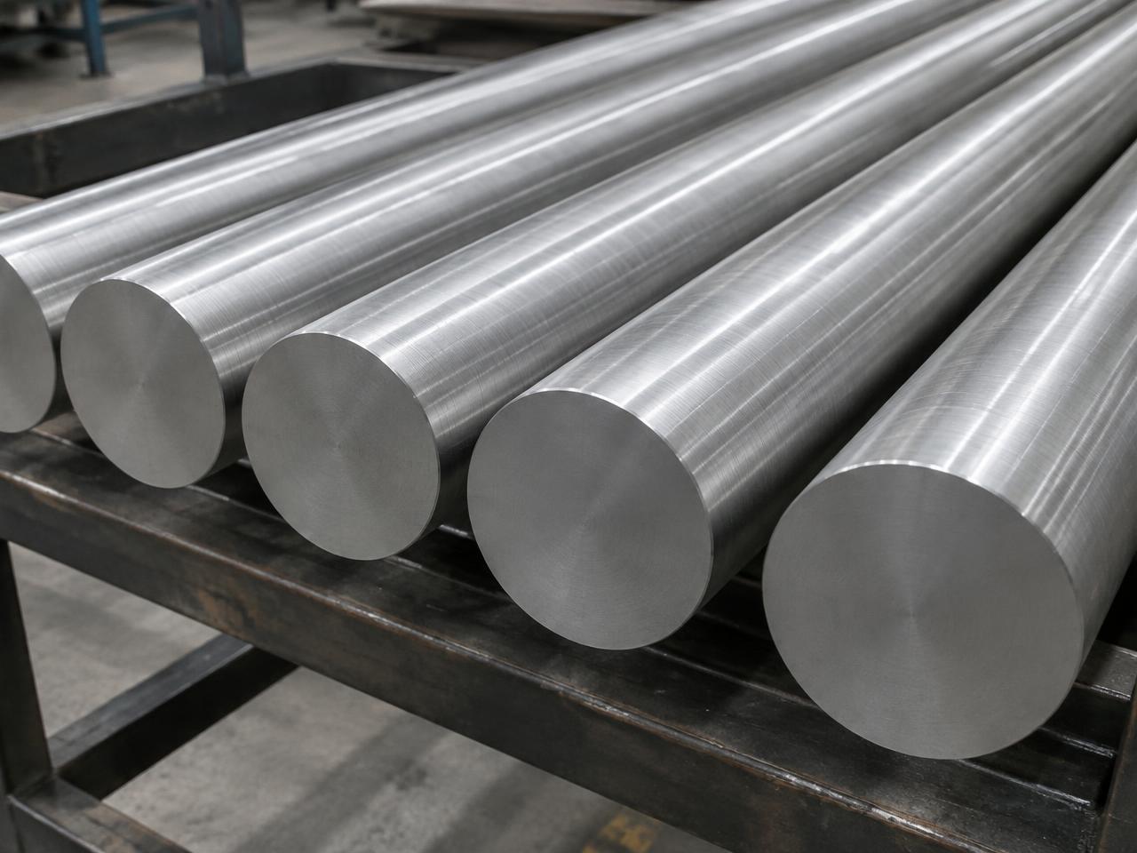 Turned and peeled ductile iron round bars prepared for further machining