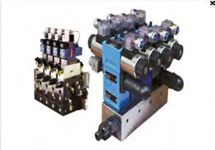 Assembled hydraulic valve stack with cast iron bodies